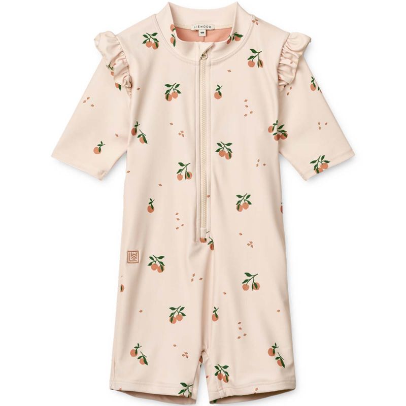 Liewood Amel UV drakt til småbarn, Peach/Sea shell