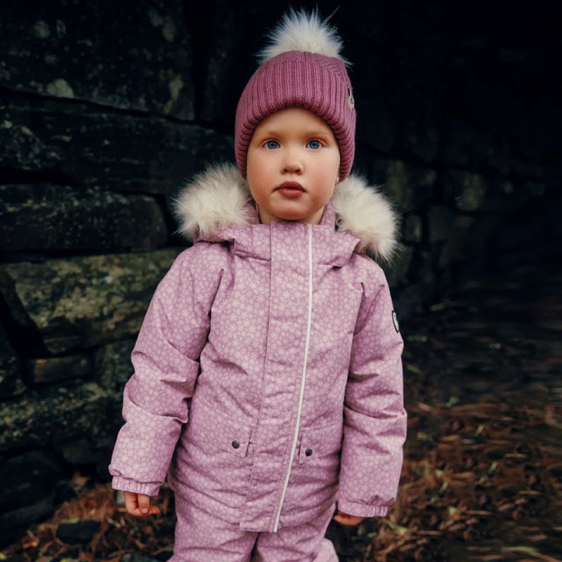 Gullkorn x DMK Marble vinterjakke til barn, Mørk Rosa
