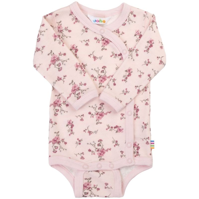 Joha omslagsbody i ull/bambus, Lt. pink