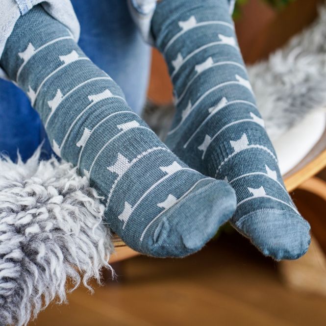 Hovedbilde Kattnakken 3 pack ullsokker til barn, Fjell