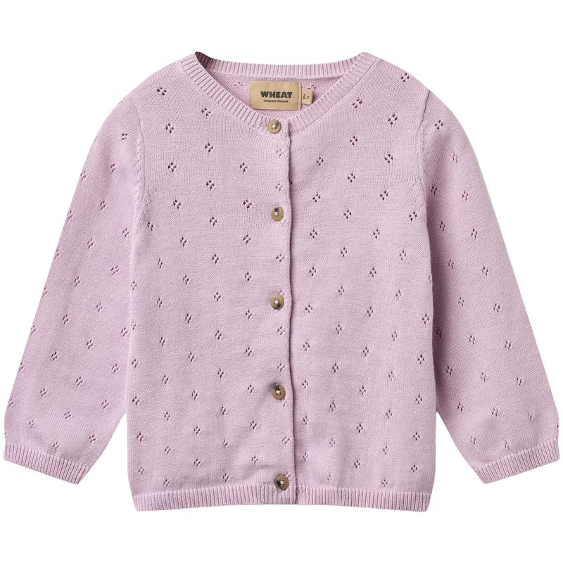 Wheat Maia cardigan til baby, Lavender