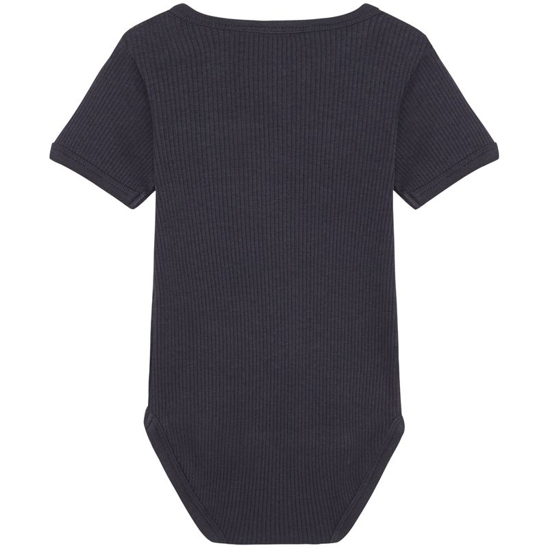 Minymo ribb kortermet body, Odyssey Gray