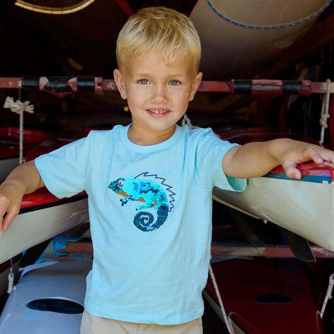 Hovedbilde Minymo t-skjorte til barn, Aqua-Esque