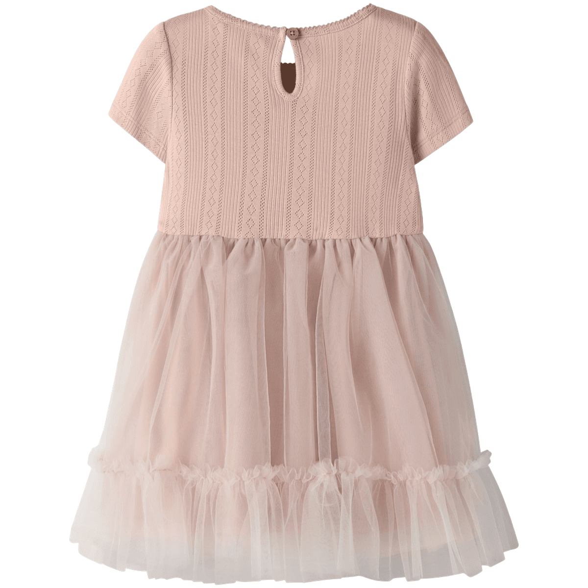 Lil' Atelier Nmffanella kjole til småbarn, Peach Whip