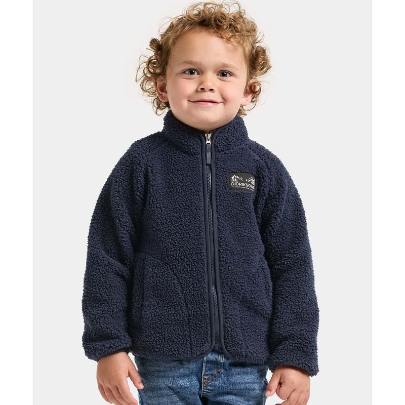 Didriksons Gibbs teddyjakke til barn, Navy