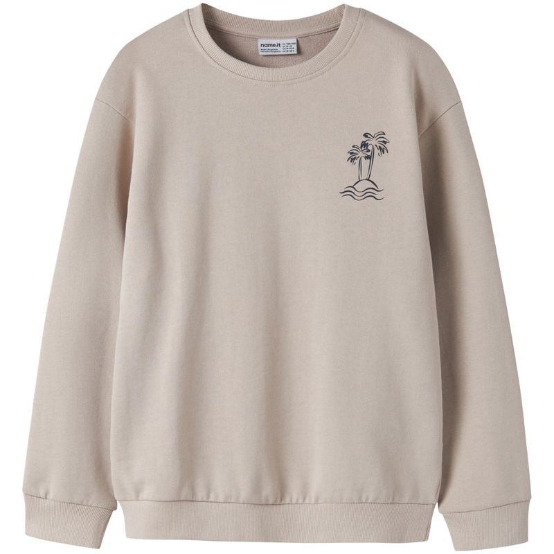 Name It Nkmvasse sweatshirt til barn, Chateau Gray