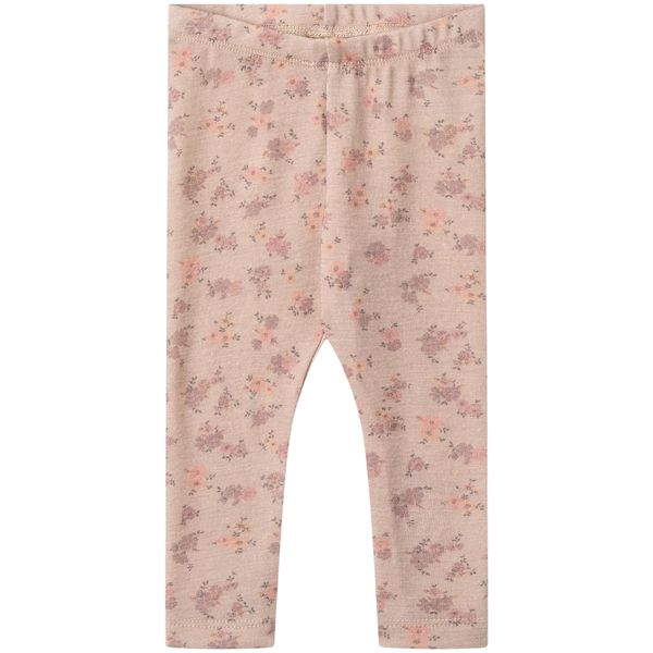 Hovedbilde Wheat leggings i ull til baby, Lilac Flowers