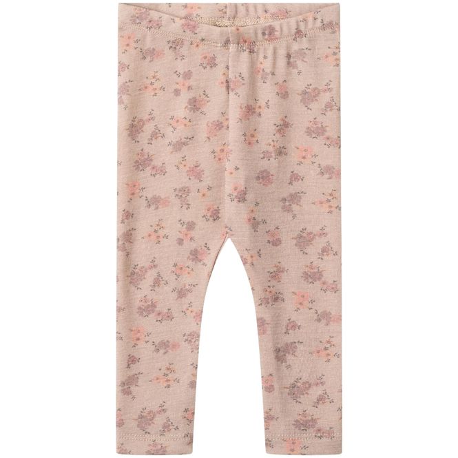 Hovedbilde Wheat leggings i ull til baby, Lilac Flowers
