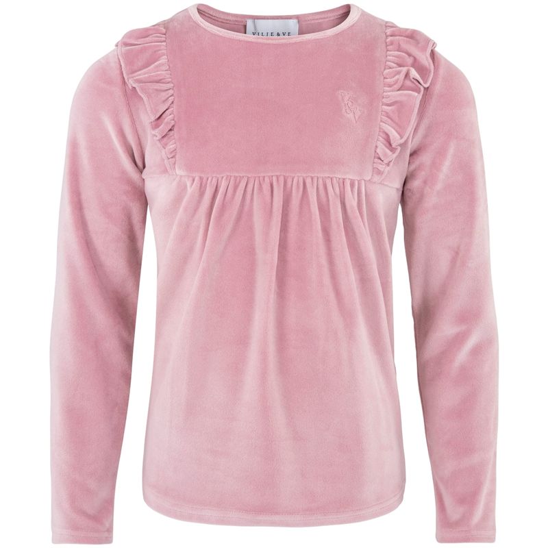 Vilje & Ve Juliane velour genser til småbarn, Blush rose