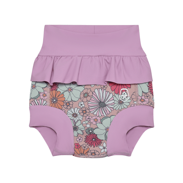 Hovedbilde Colorkids badebleie med volanger, Lavender Mist