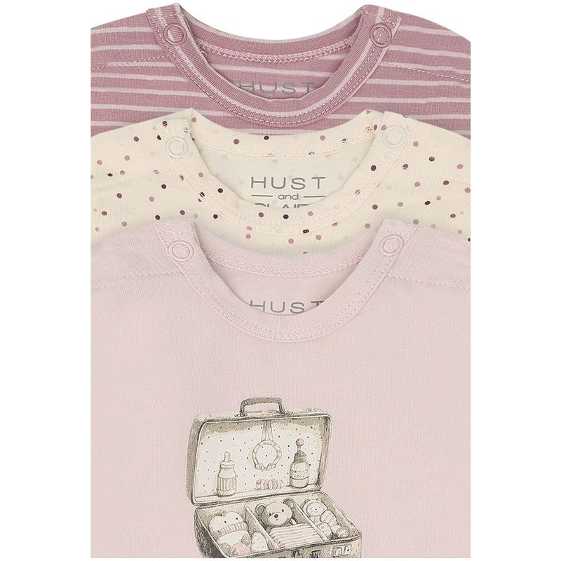 Hust and Claire Hcbase 3-pack body, Hushed Pink