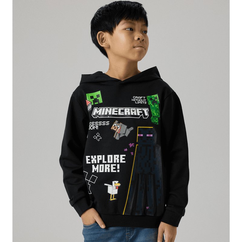 Name It Nkmju Minecraft hettegenser, Black