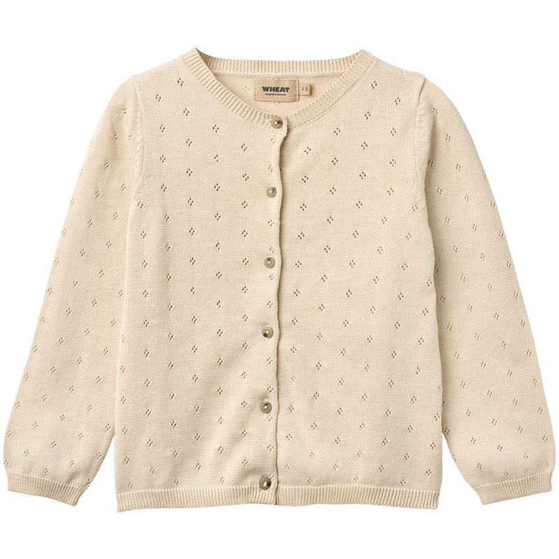 Wheat Maia cardigan til barn, Sandshell