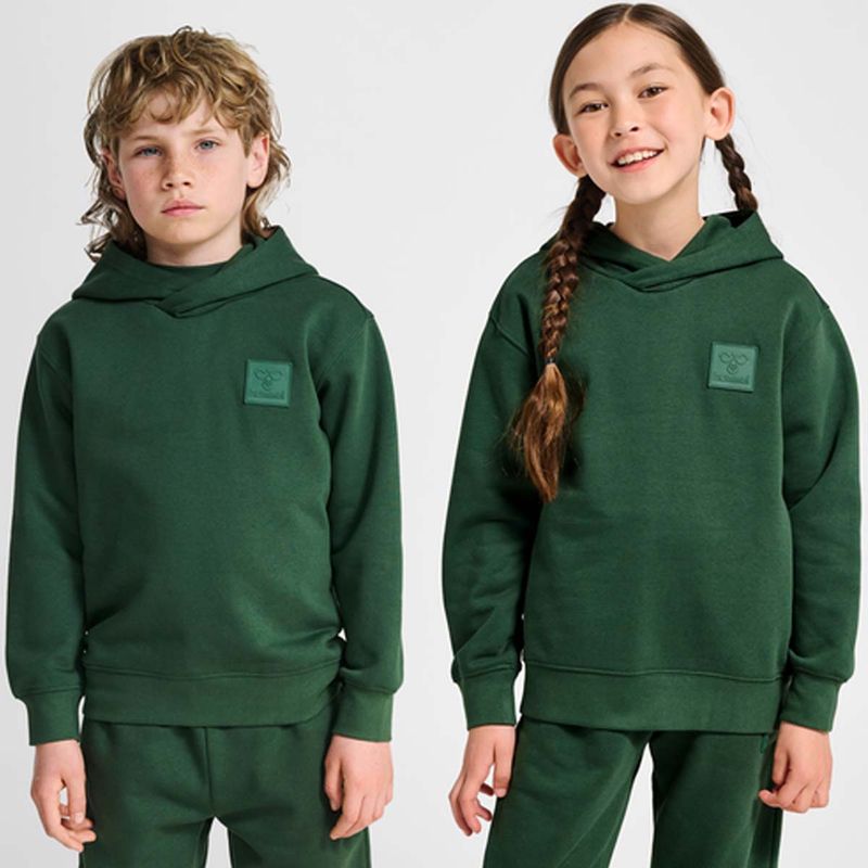 Hummel Clean hettegenser til barn, Dark Green