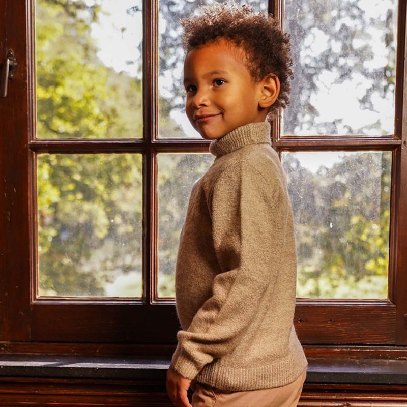 Koko Noko turtleneck genser til barn, Dark Sand
