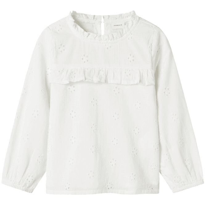 Hovedbilde Name It Nmfnaomi bluse til småbarn, Cloud Dancer