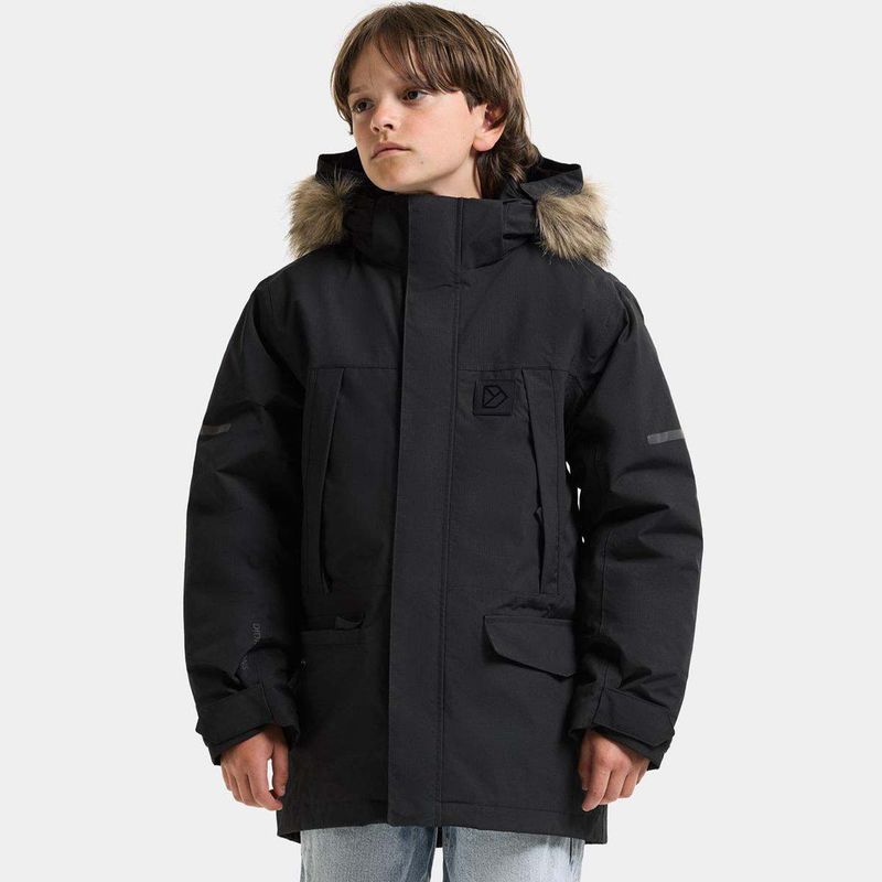 Didriksons Sylvin Kids 2 parkas til barn, Black