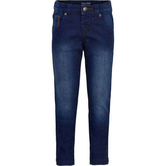 Hovedbilde Minymo slim-fit jeans til barn, Dark Blue Denim