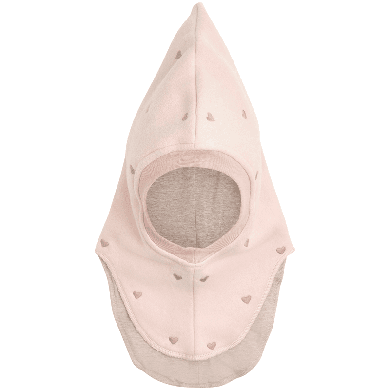 Huttelihut balaclava bomullsfleece, Peach Blush