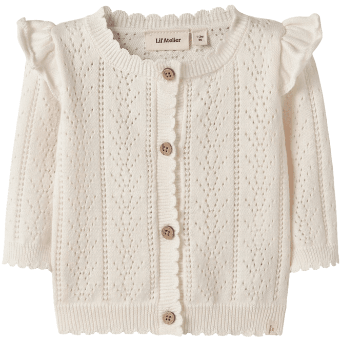 Hovedbilde Lil' Atelier Nbfjela cardigan til baby, Coconut ...