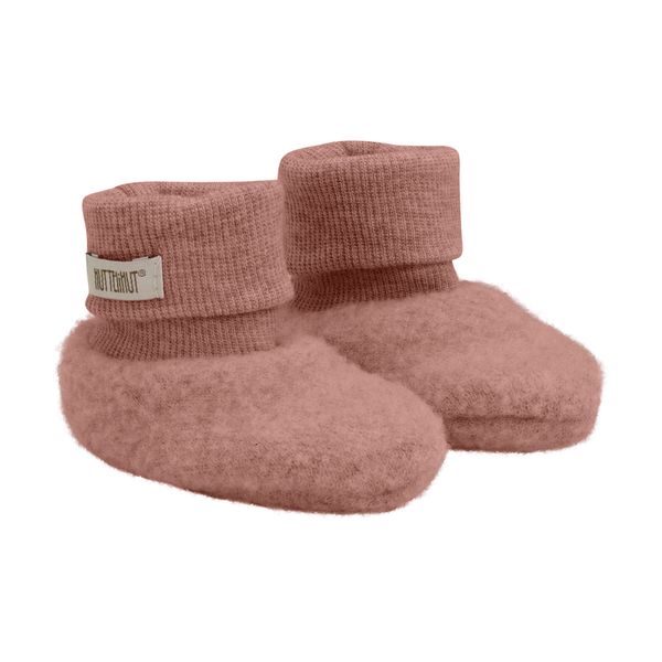Hovedbilde HUTTEliHUT Ullfleece booties 2-lags, Burlwood