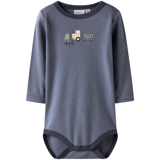 Hovedbilde Name It Nbmwillit body i ull, Folkstone Gray