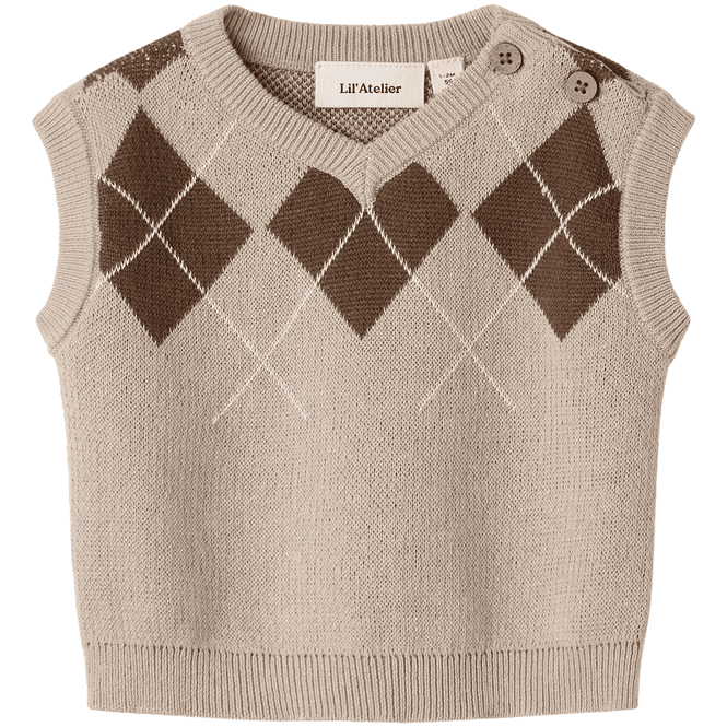 Hovedbilde Lil' Atelier Nbmronan vest til baby, White ...