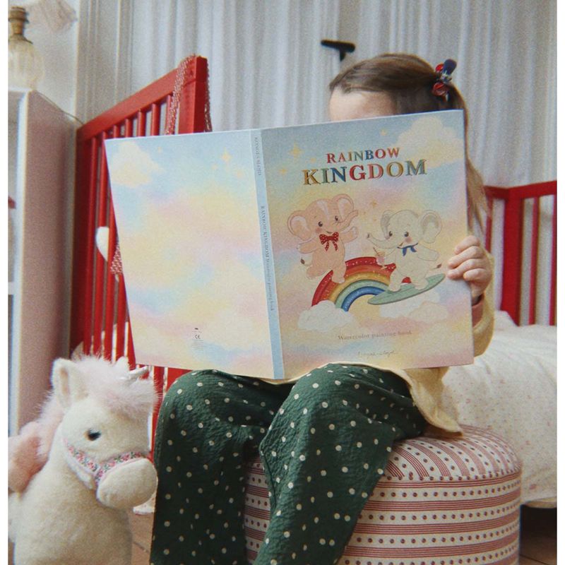 Konges Sløjd Magic Rainbow malebok m/maling, Multi