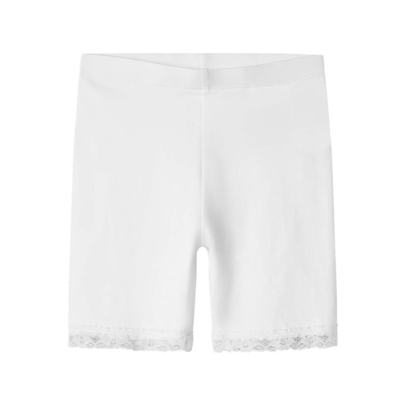 Name It Nkfvista sykkelshorts til barn, Bright White