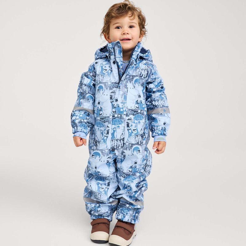 Reima Moomin Rapakko regndress til småbarn, Airy Blue