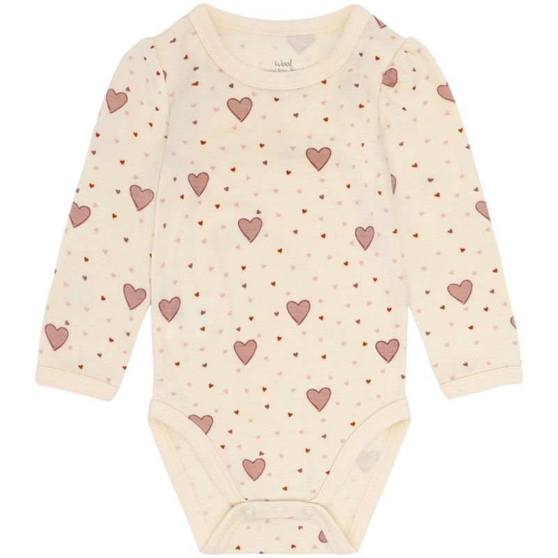 Hust and Claire Hcbaloo body i ull/bambus, Off White/Hearts