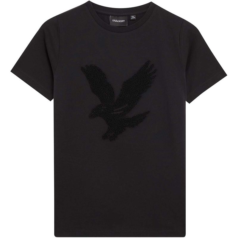 Lyle & Scott Towelling Eagle t-skjorte til barn, Jet Black