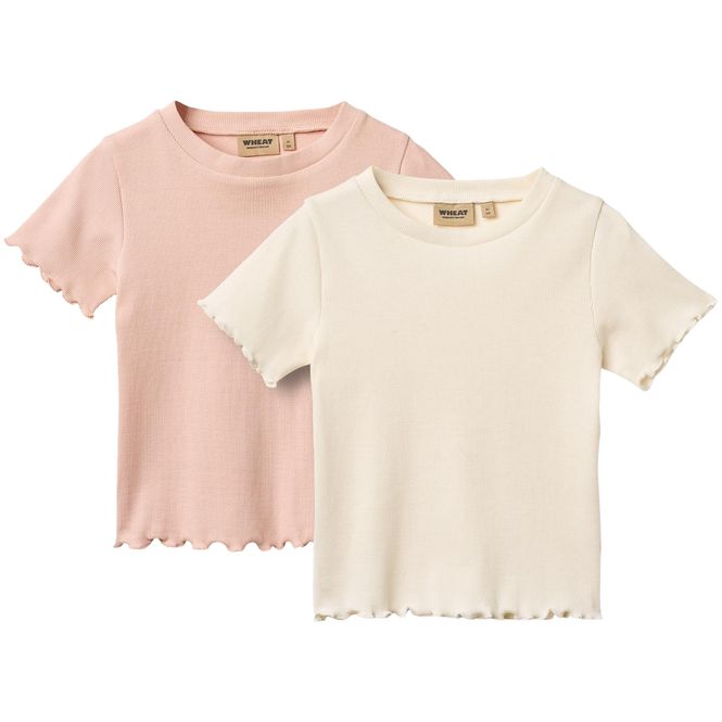 Hovedbilde Wheat Alicia 2-pack ribb t-skjorte til barn, ...