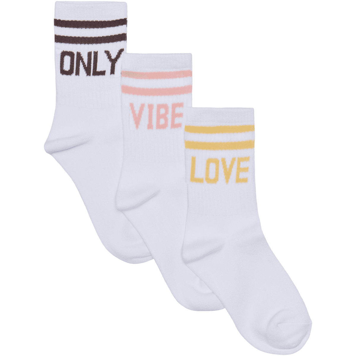 Kids Only Kogzoe 3-pack tennissokker til barn, Cloud Dancer