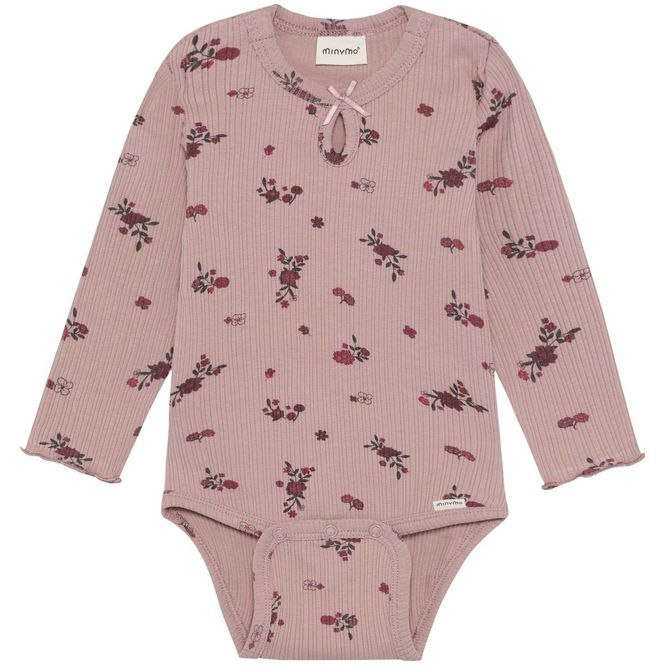 Hovedbilde Minymo body m/blomsteprint, Fawn