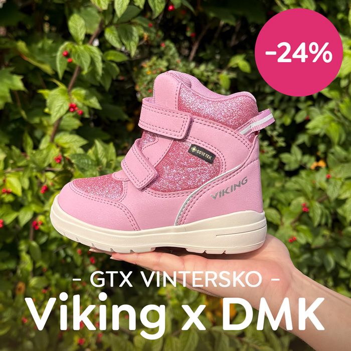 Nyhet! Viking Fun Glitter Warm GTX 2V vintersko laget i samarbeid med DressMyKid. Nå får du 24% rabatt