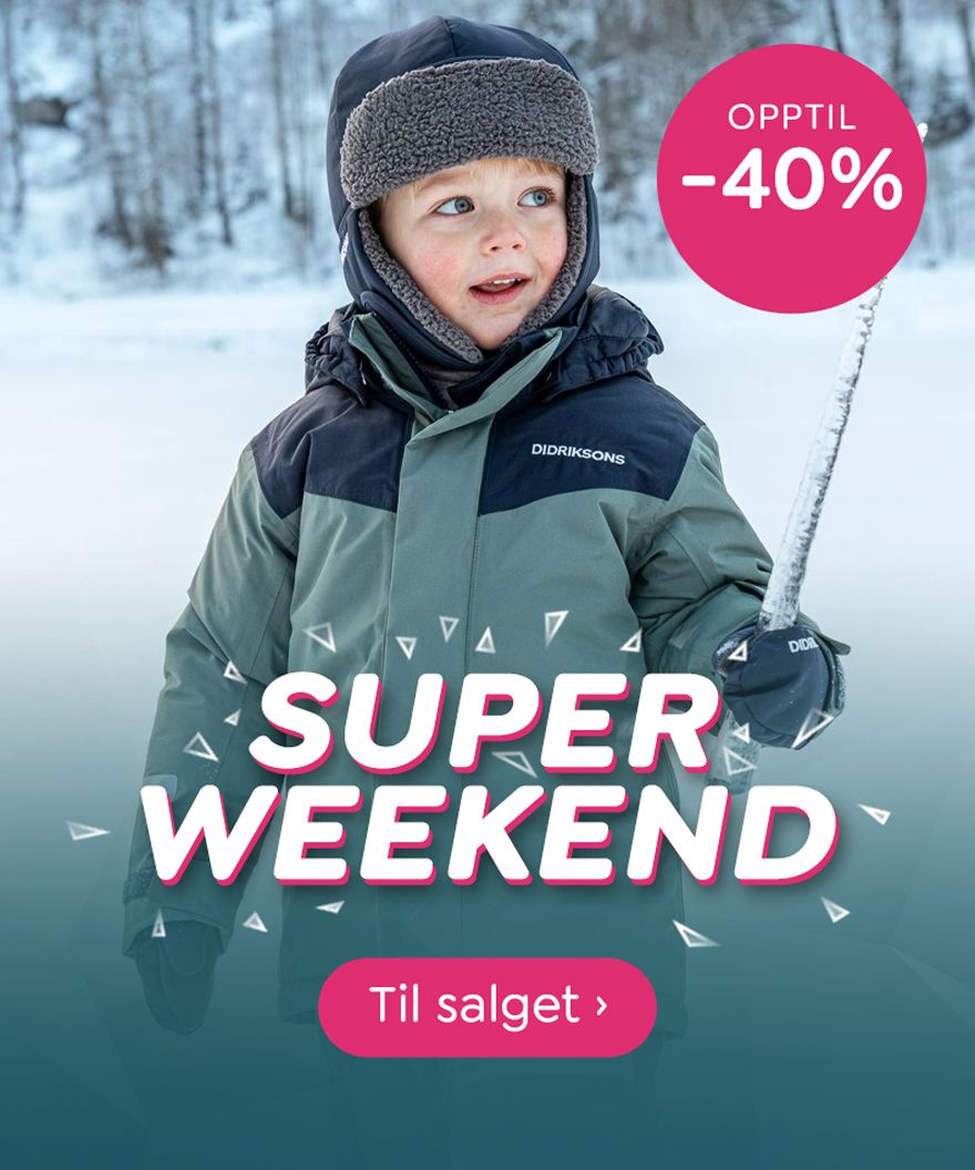 Superweekend hos DressMyKid! Nå får du opptil -40% på en mengde yttertøy, sko og tilbehør til vinteren