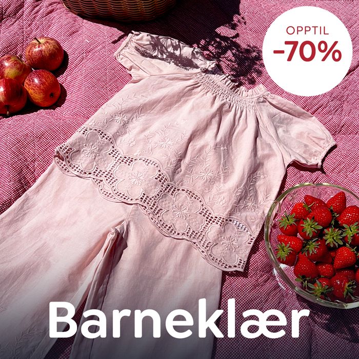 Barneklær på salg – opptil 70% rabatt på klær til baby, barn og ungdom fra kjente merker.