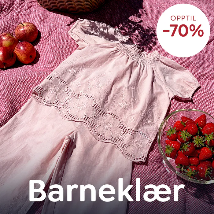 Barneklær på salg – opptil 70% rabatt på klær til baby, barn og ungdom fra kjente merker.
