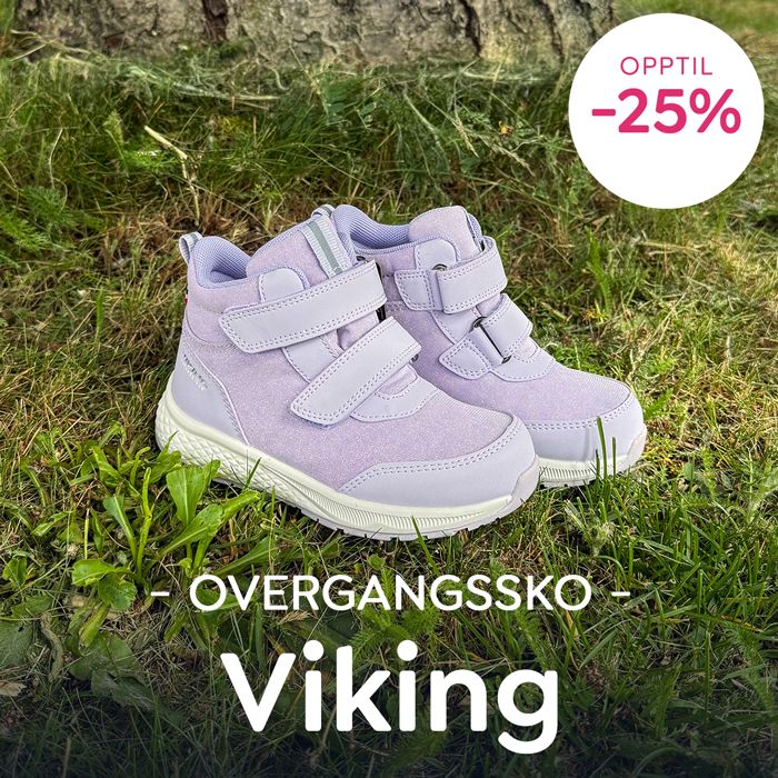 Viking overgangssko nyheter til barn 25% rabatt - vanntette og komfortable barnesko til barnehage og skole.