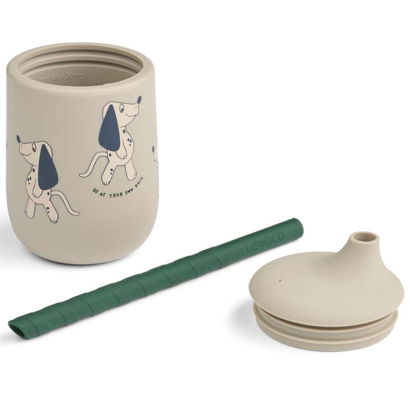 Liewood Ellis Sippy kopp m/sugerør, Dakota Dog/Mist