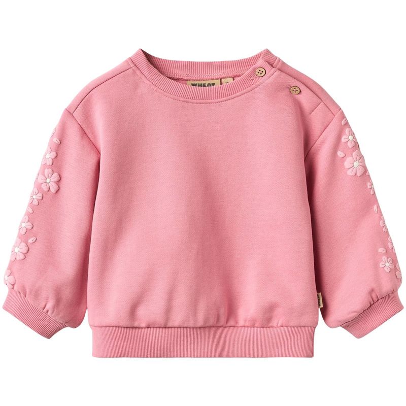 Wheat Eliza sweatshirt til baby, Wild Rose