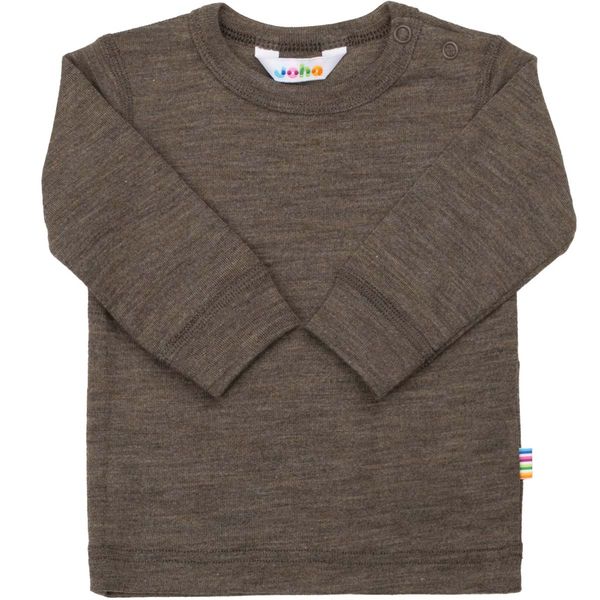Hovedbilde Joha genser i ull/silke til småbarn, Brown Mel.