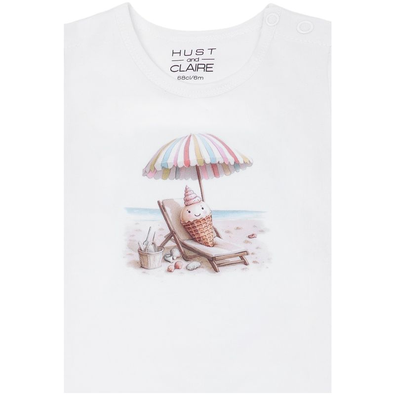 Hust and Claire Hcbritt Sunny kortermet body, White