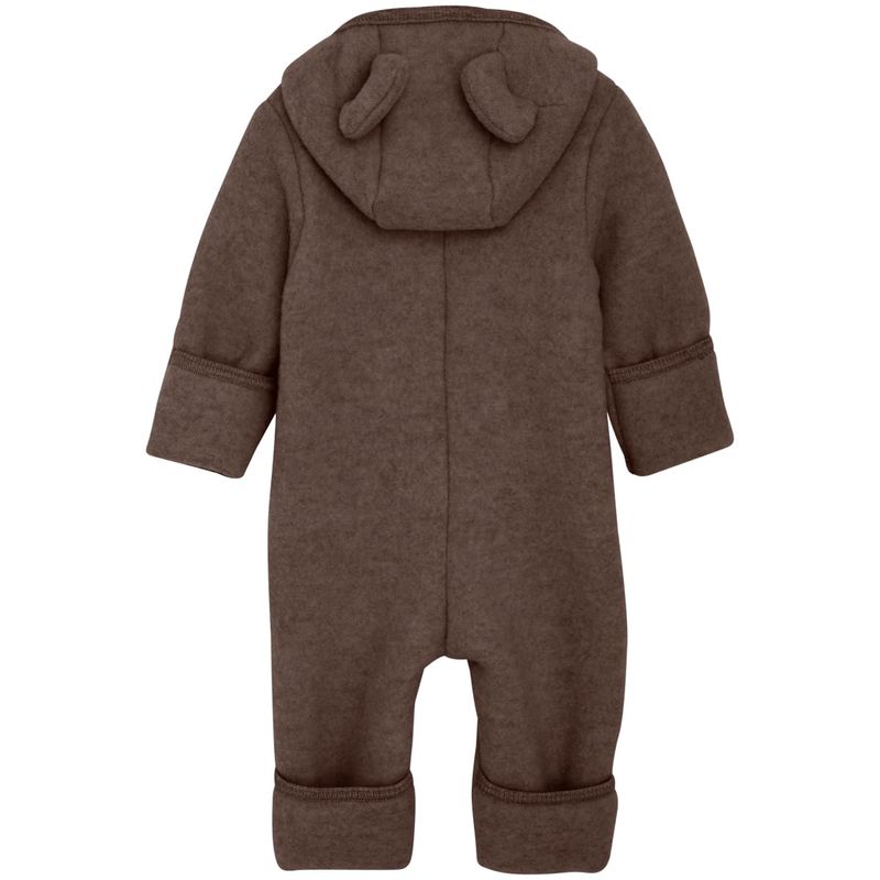  HUTTEliHUT Ullfleecedress med ører, Brown Melange