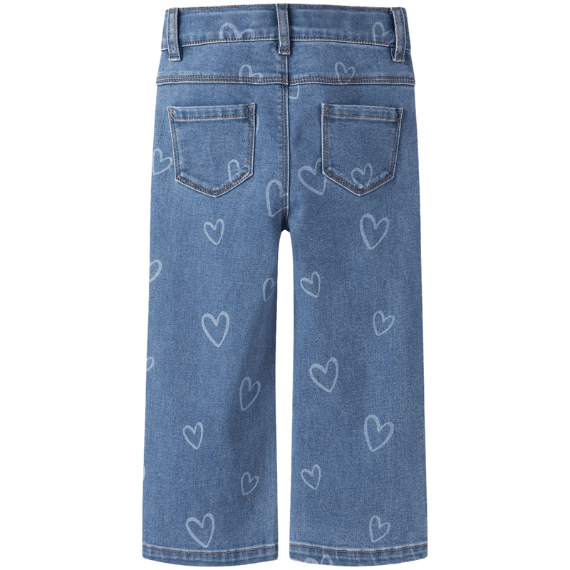 Name It Nmfrose wide jeans til småbarn, Medium Blue Denim