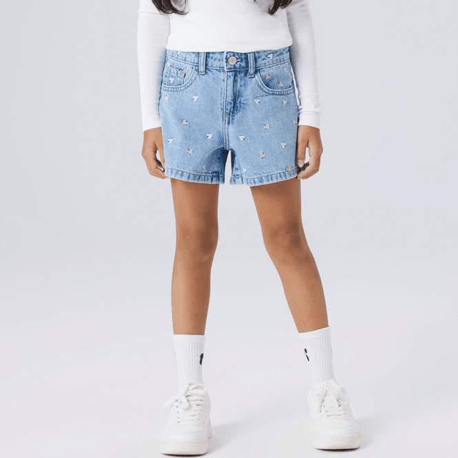Hovedbilde Name It Nkfbella denim shorts til barn, Light ...