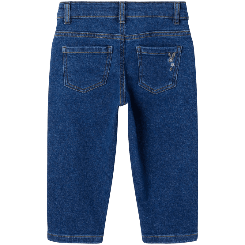 Name It Nmfbella Mom-jeans til småbarn, Dark Blue Denim