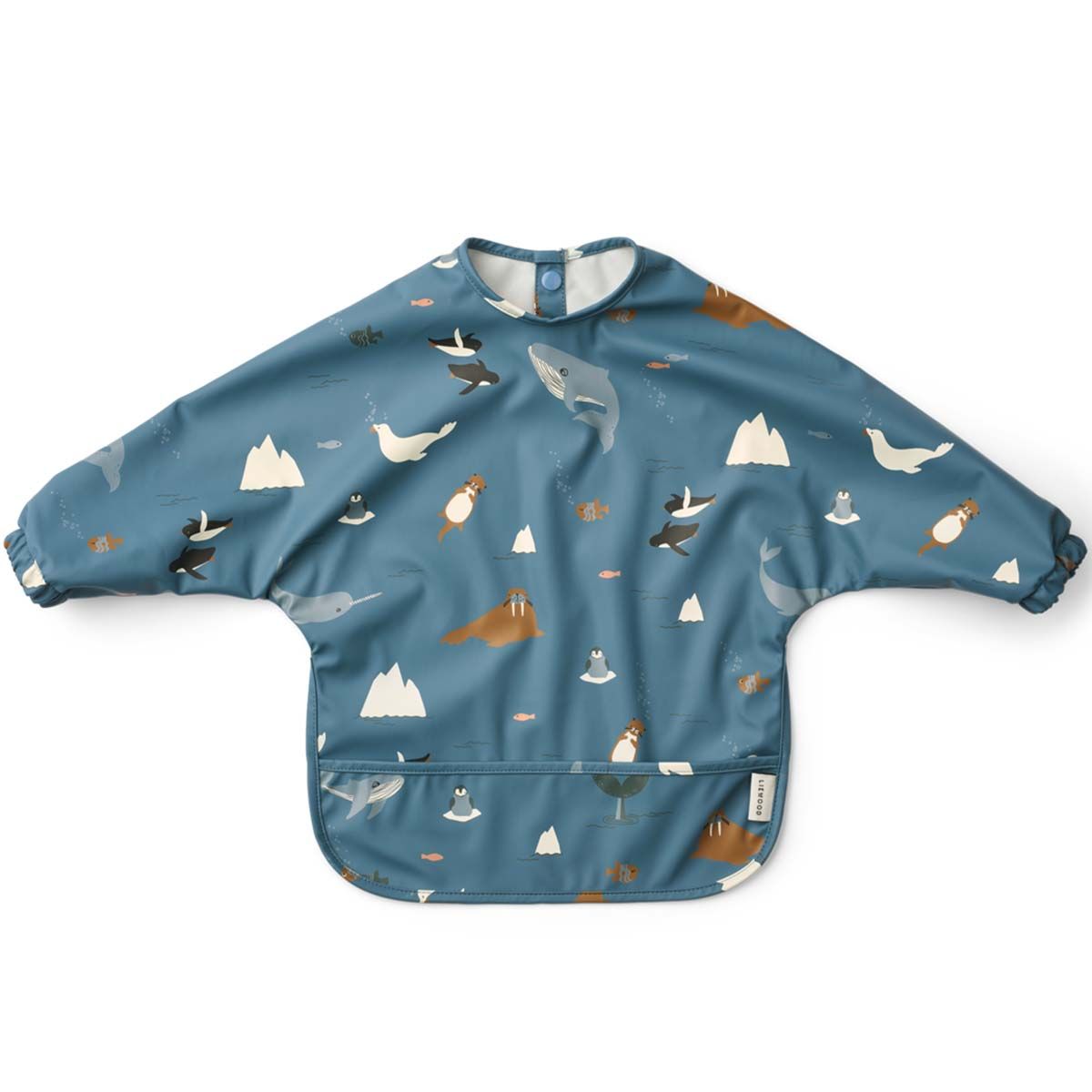 Liewood Merle Smekke med lange ermer, Arctic Sea/Ocean view