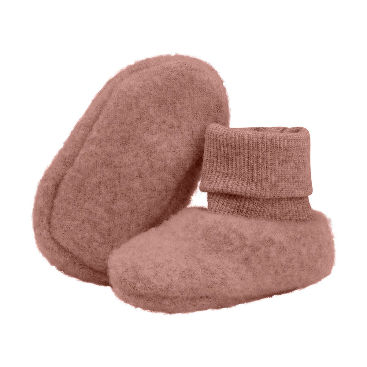 HUTTEliHUT Ullfleece booties 2-lags, Burlwood